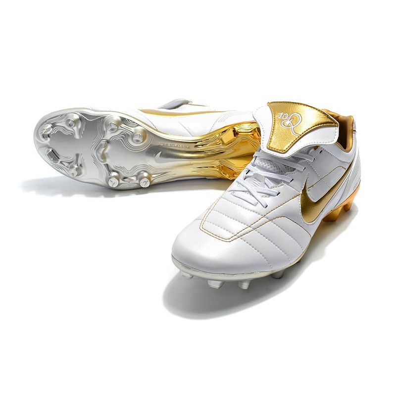 Nike Tiempo Legend R Elite FG Bílý Zlato